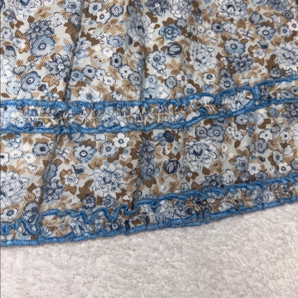 Sarah Louise long sleeve blue floral ruffle dress girls size 3 - Picture 7 of 13